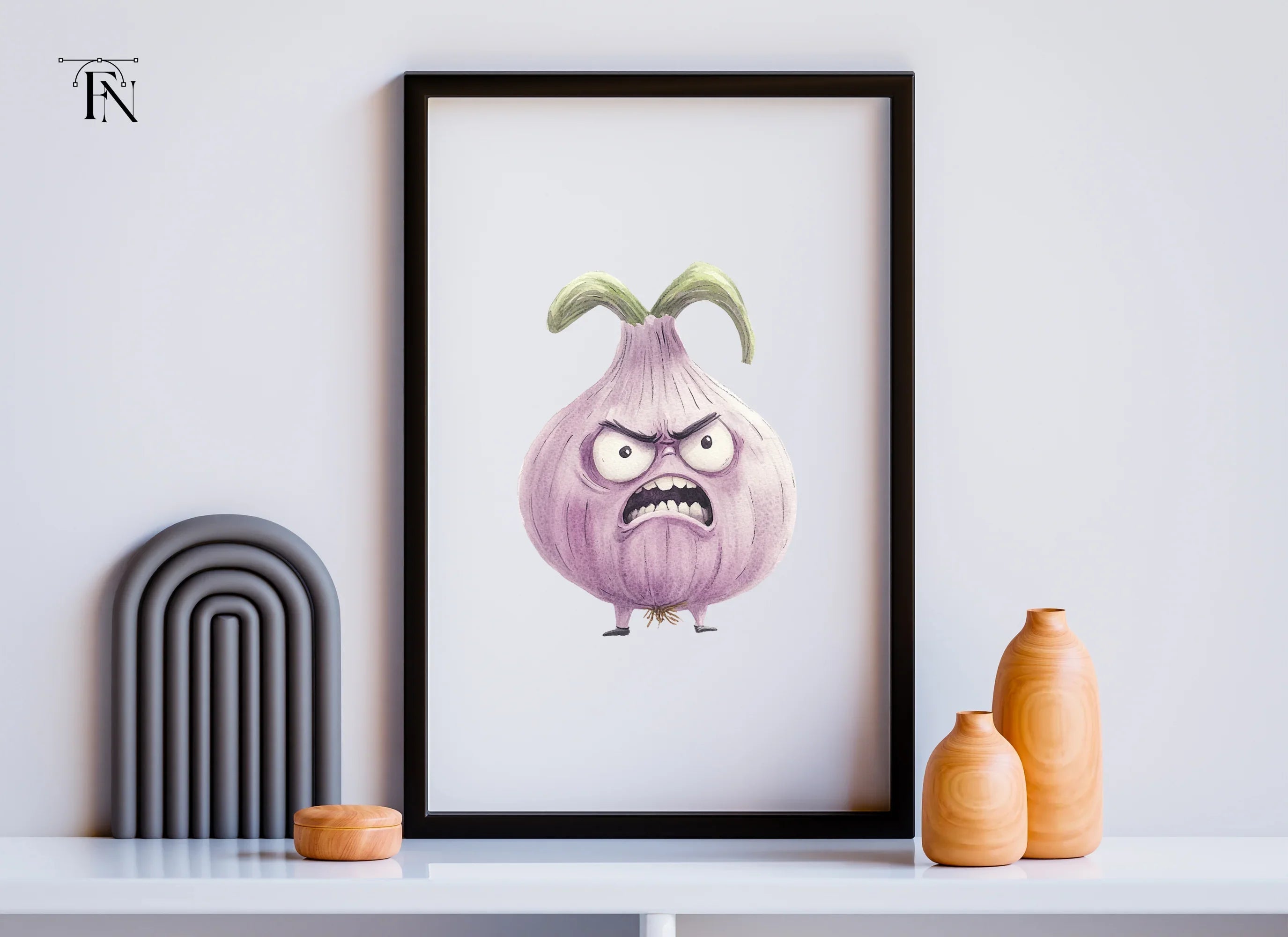 Grumpy Garlic and Onion Duo Clipart Bundle