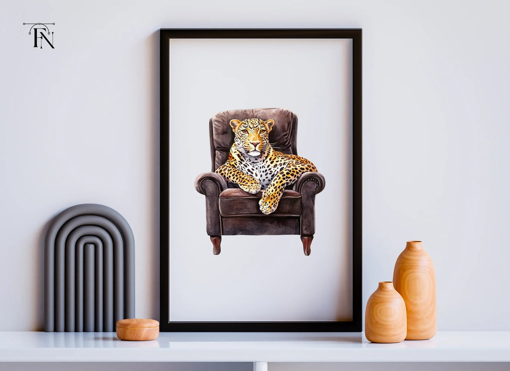 Leopard in Armchair Clipart Bundle