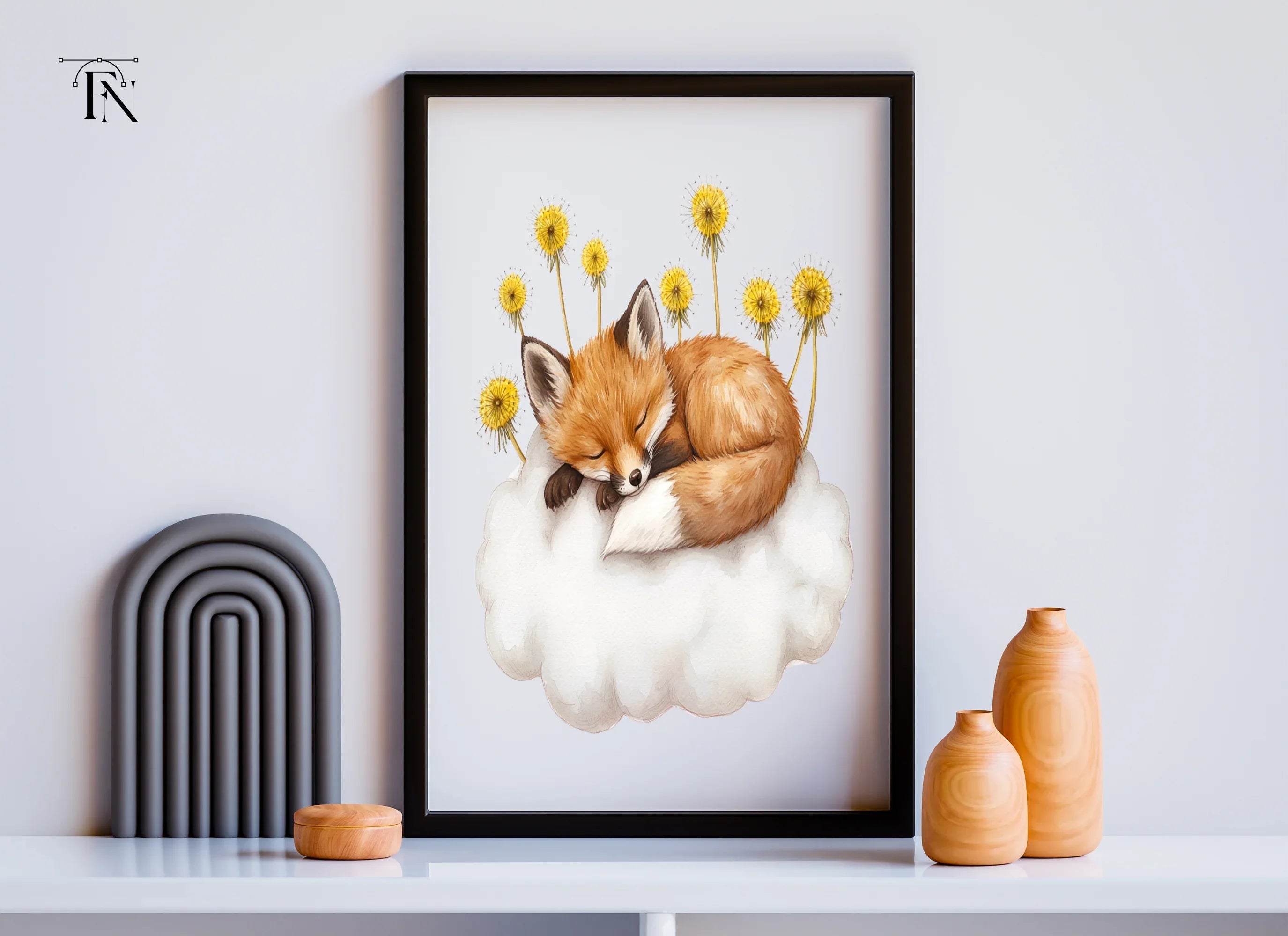 Sleeping Fox Clipart Bundle