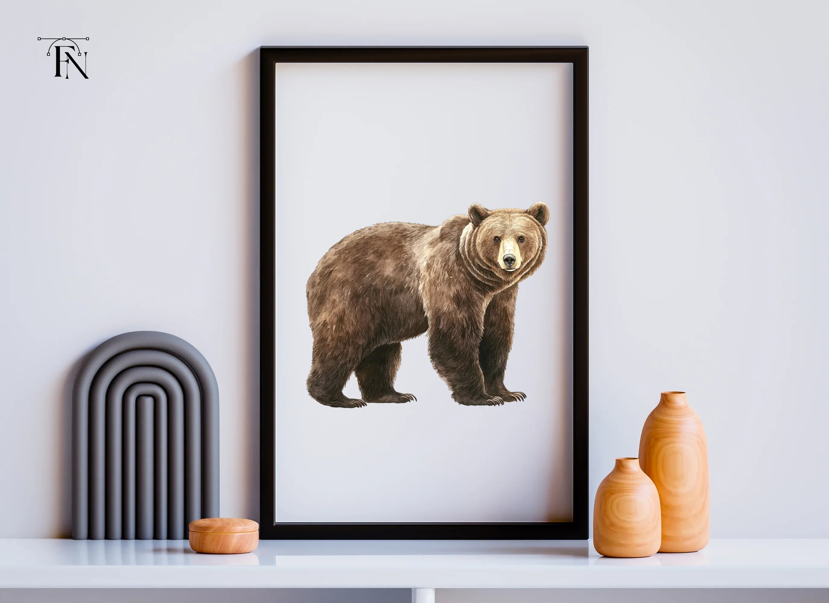 Realistic Grizzly Bear Clipart Bundle