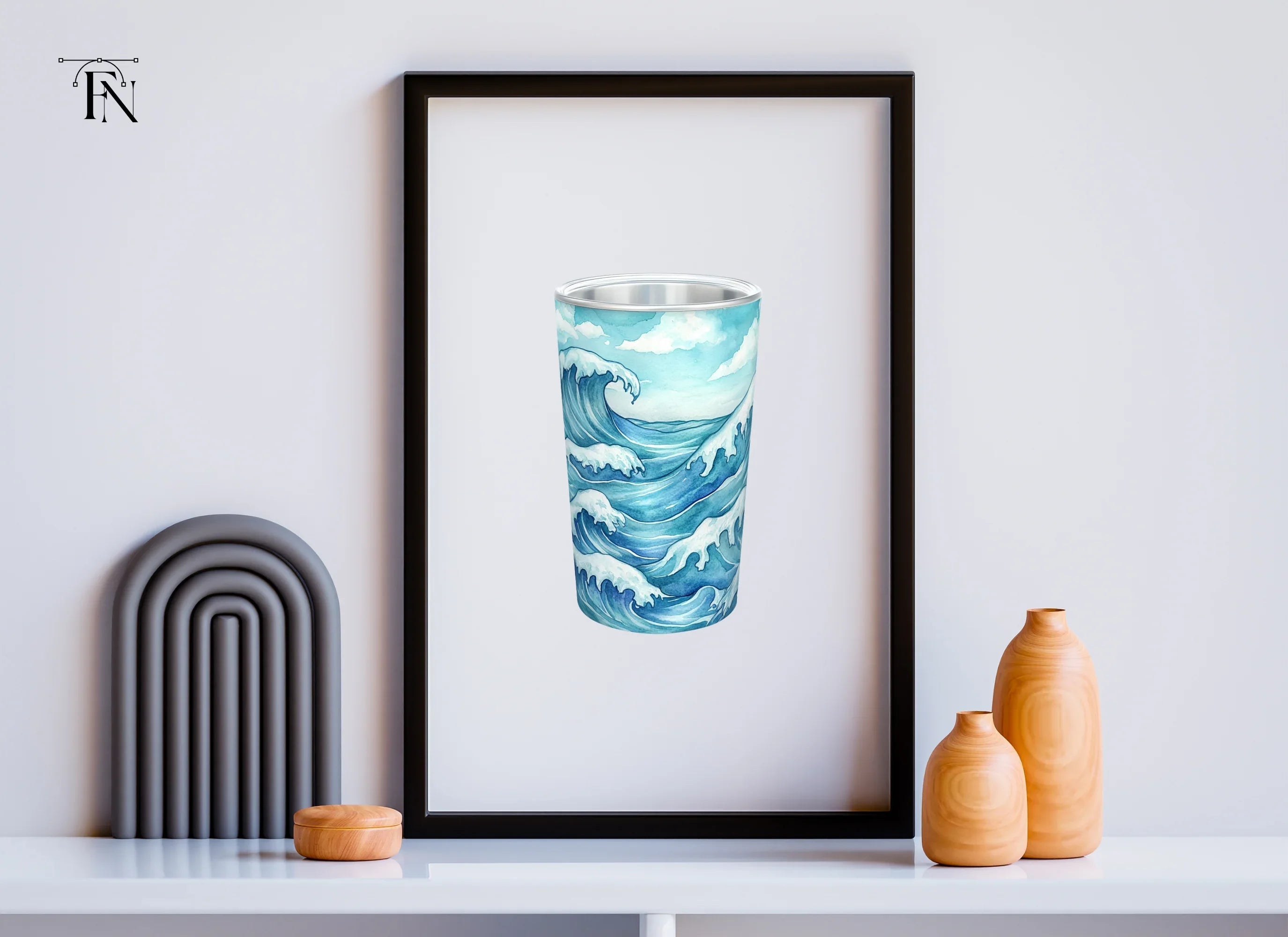 Ocean Wave Tumbler Clipart Bundle