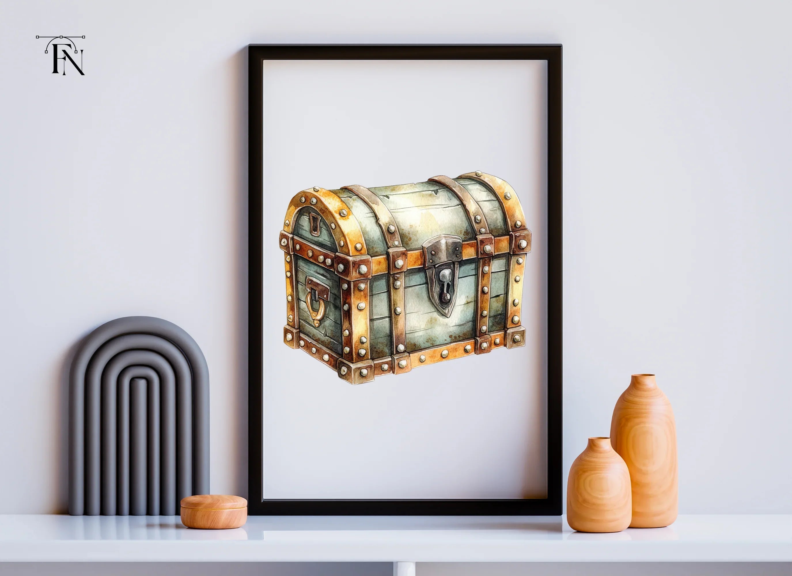 Vintage Treasure Chest Clipart Bundle