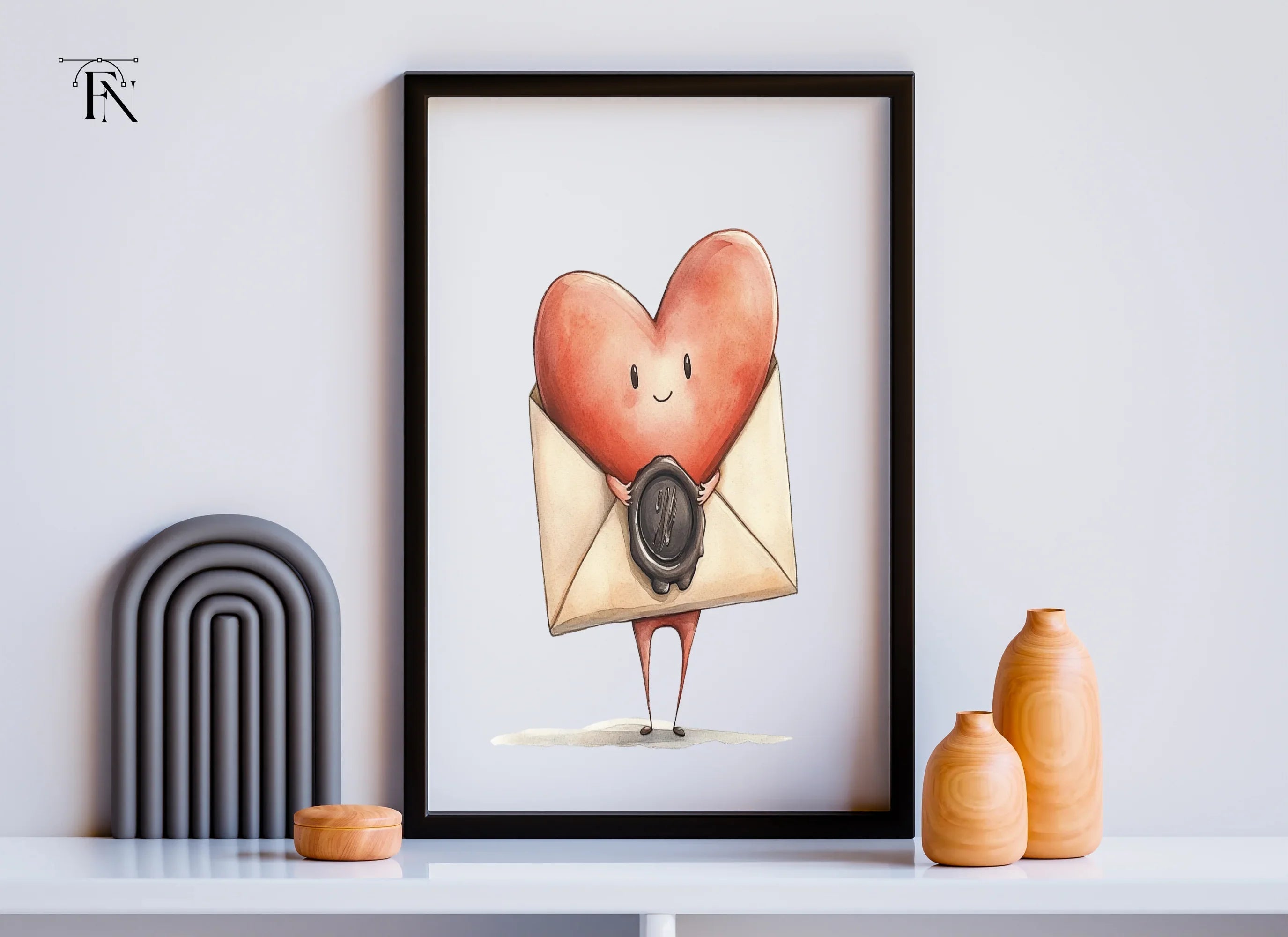 Cute Heart Envelope Clipart Bundle