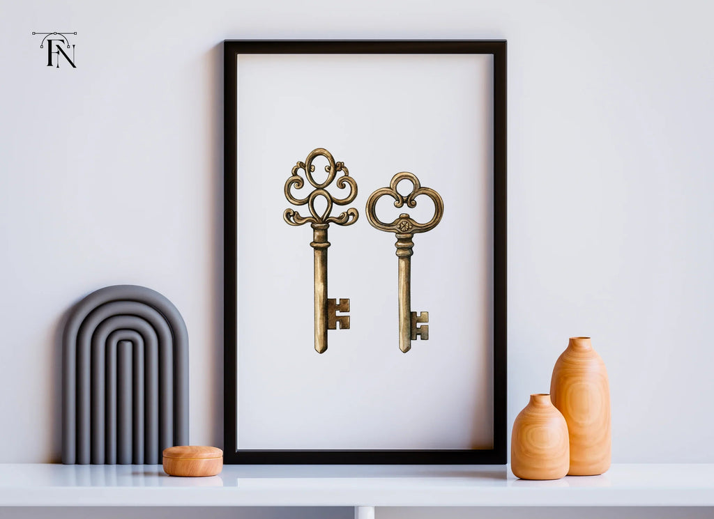 Vintage Skeleton Keys Clipart Bundle