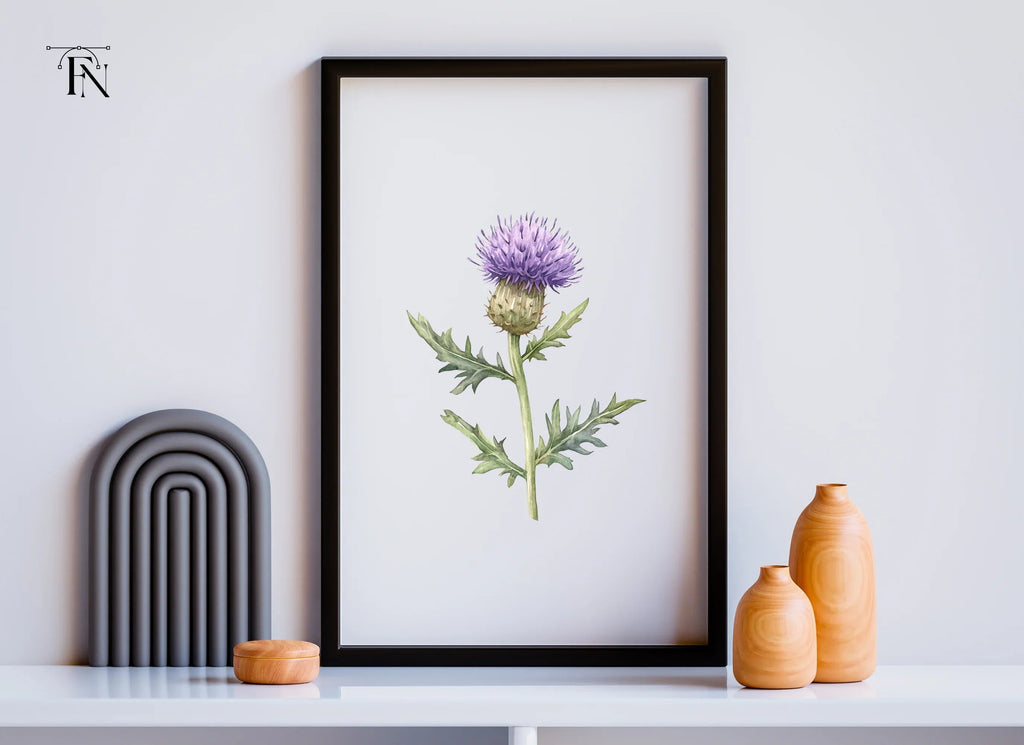 Scottish Thistle Flower Clipart Bundle