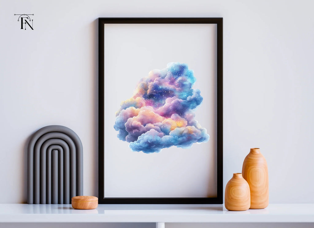 Galaxy Cloud Clipart Bundle