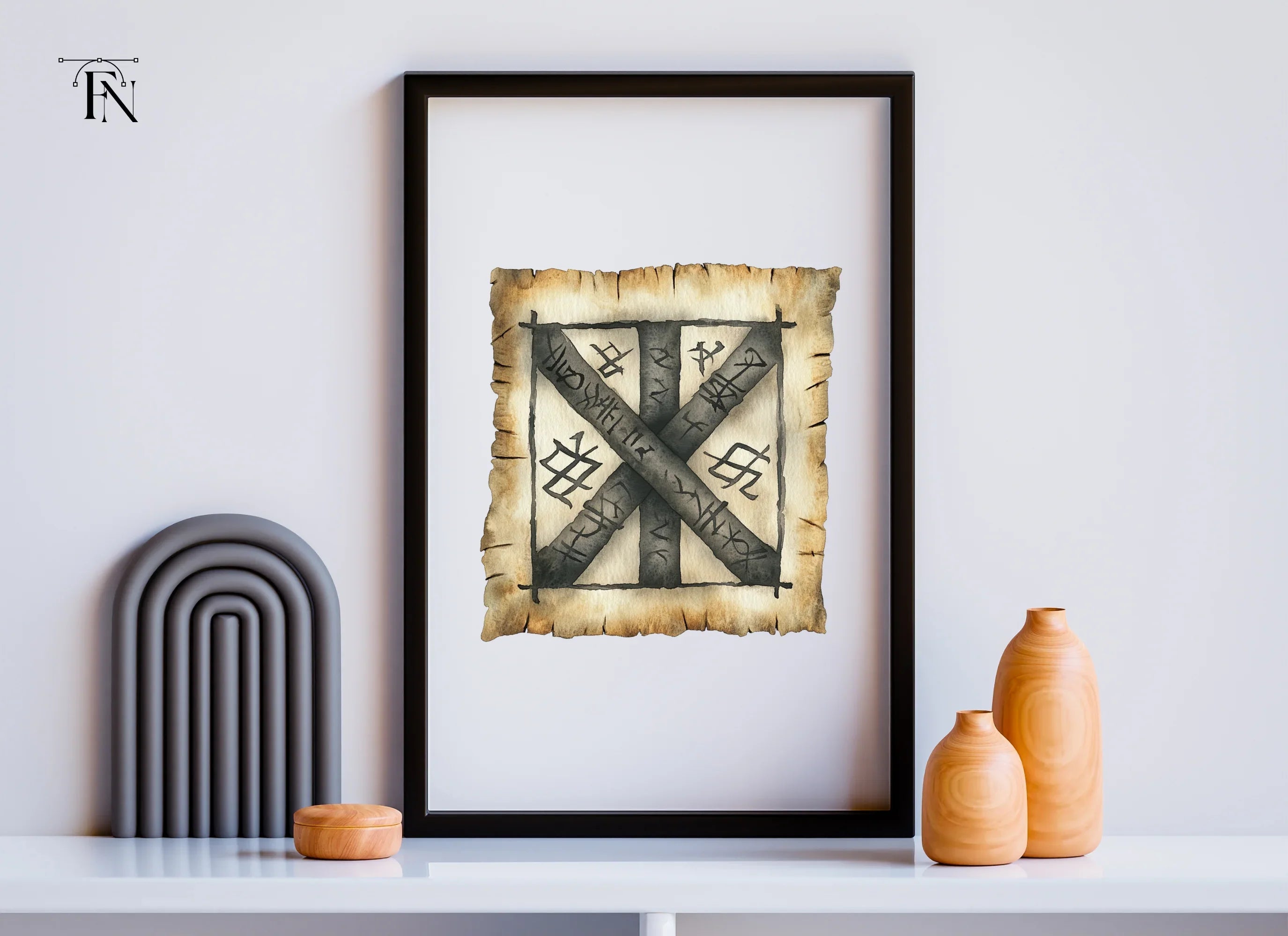 Ancient Runic Scroll Clipart Bundle