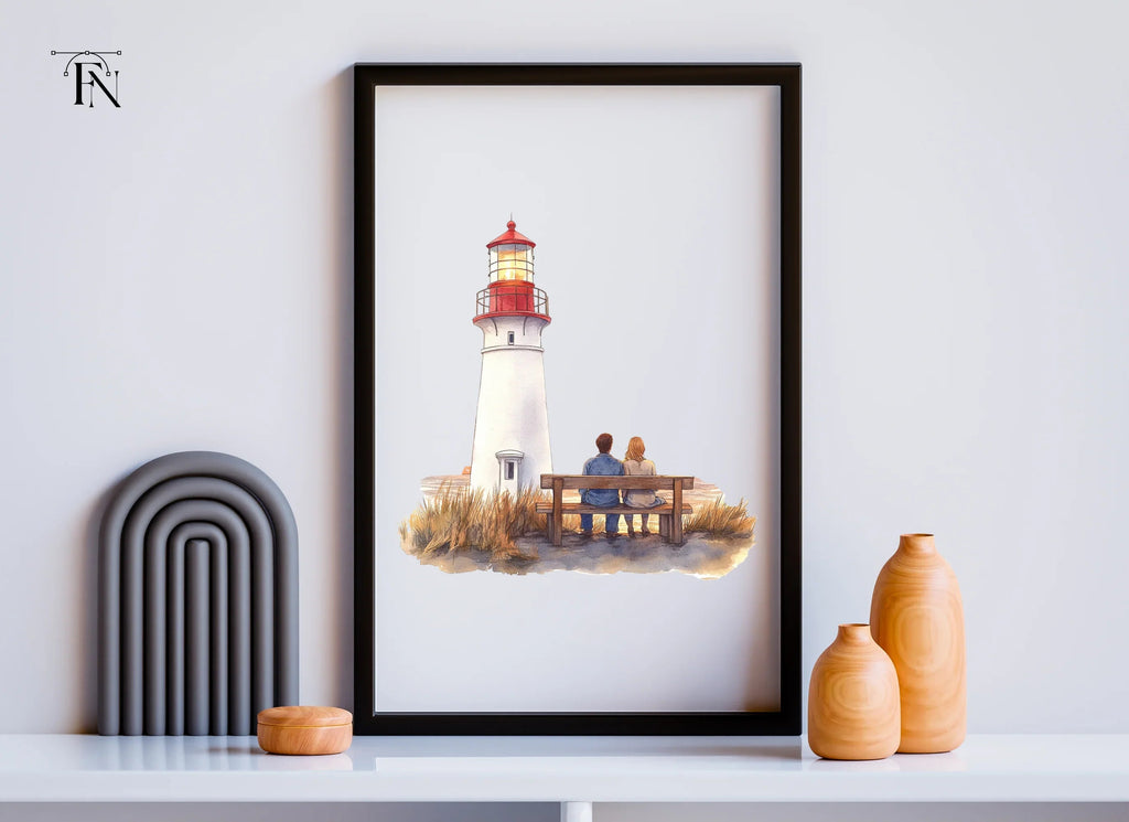 Lighthouse Couple Bench Clipart Bundle