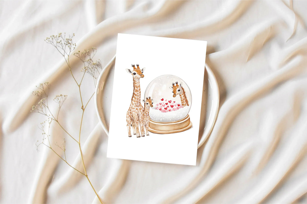 Cute Giraffe Family Clipart Bundle