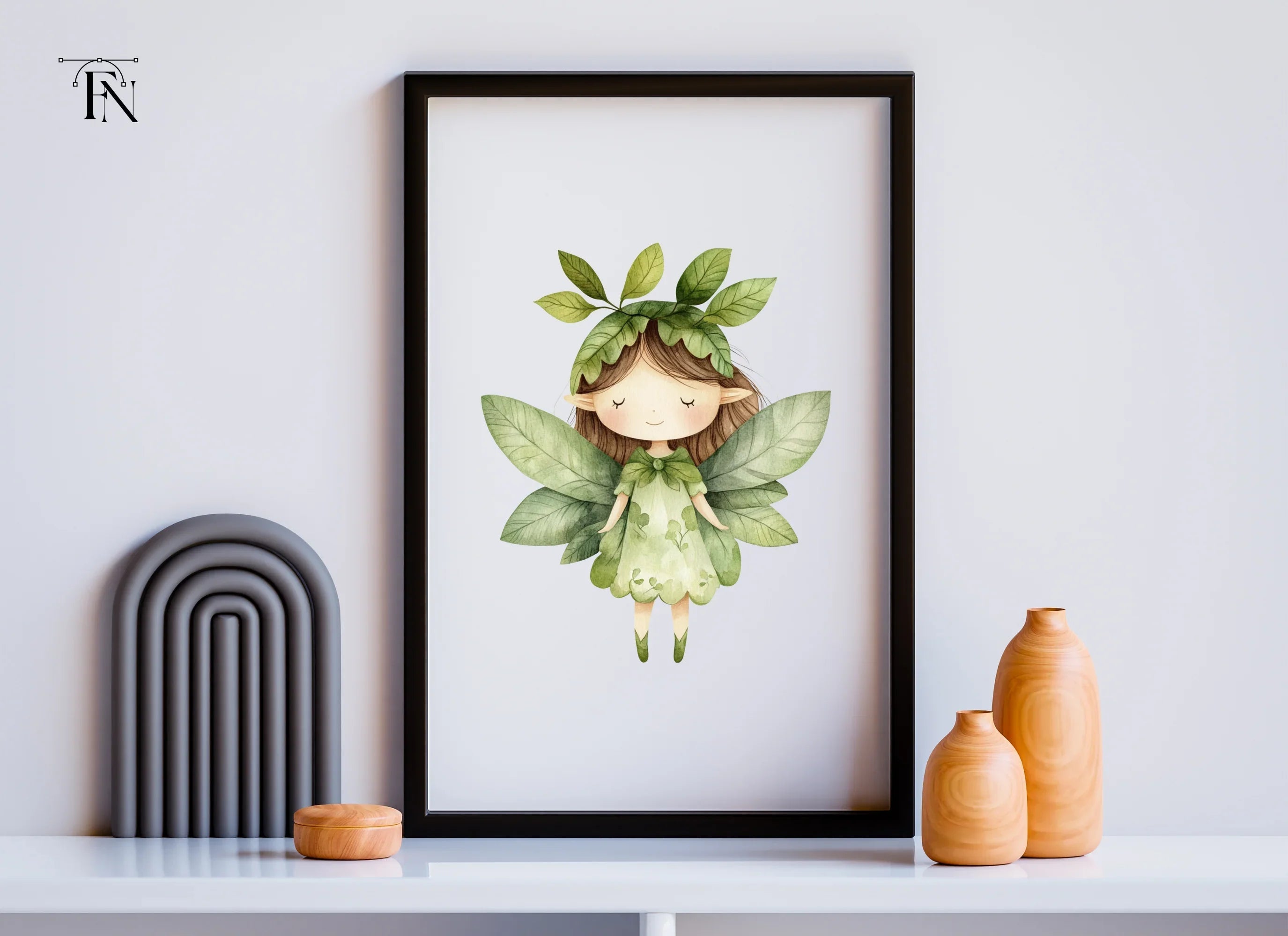 Enchanting Green Leaf Fairy Clipart Bundle