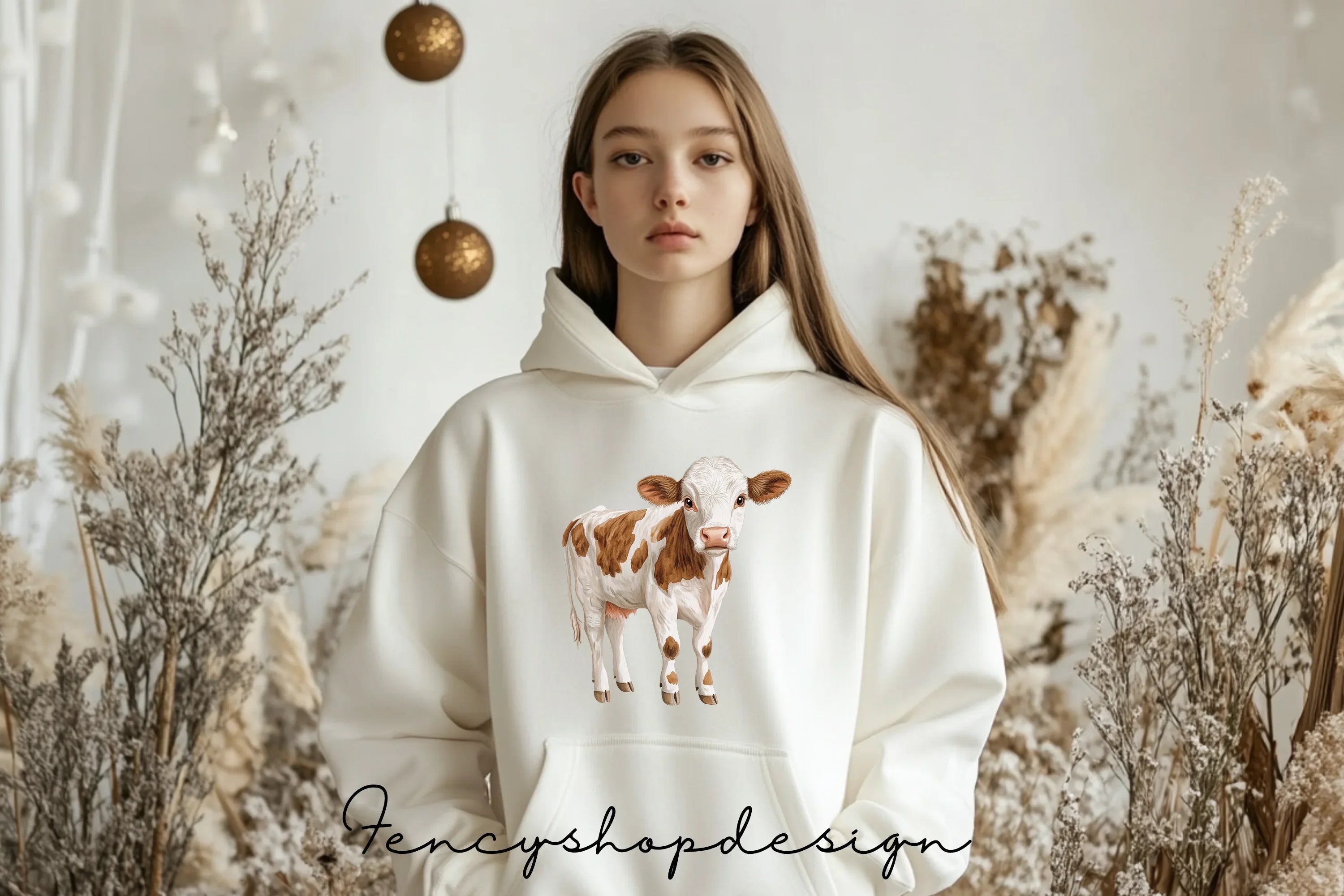 Cute Farm Cow Clipart Bundle