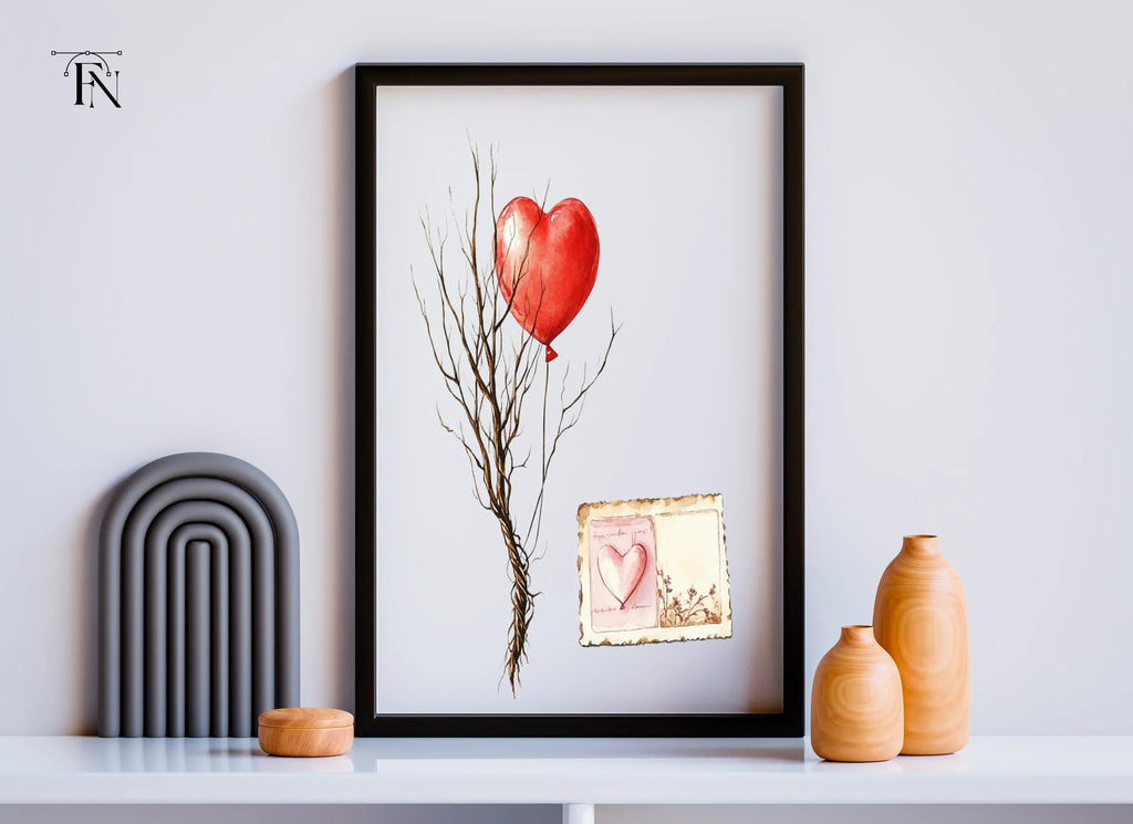Vintage Love Hearts Branches Clipart Bundle