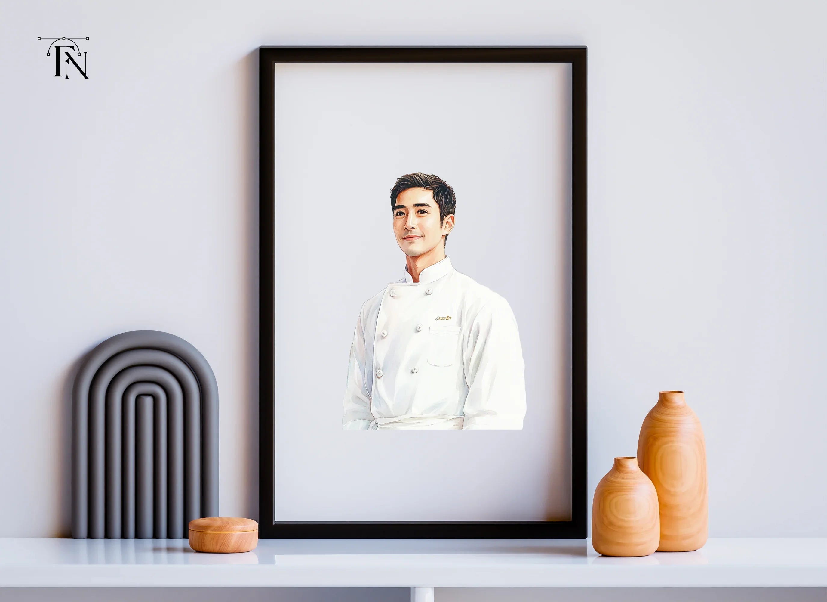 Smiling Male Chef Portrait Clipart Bundle