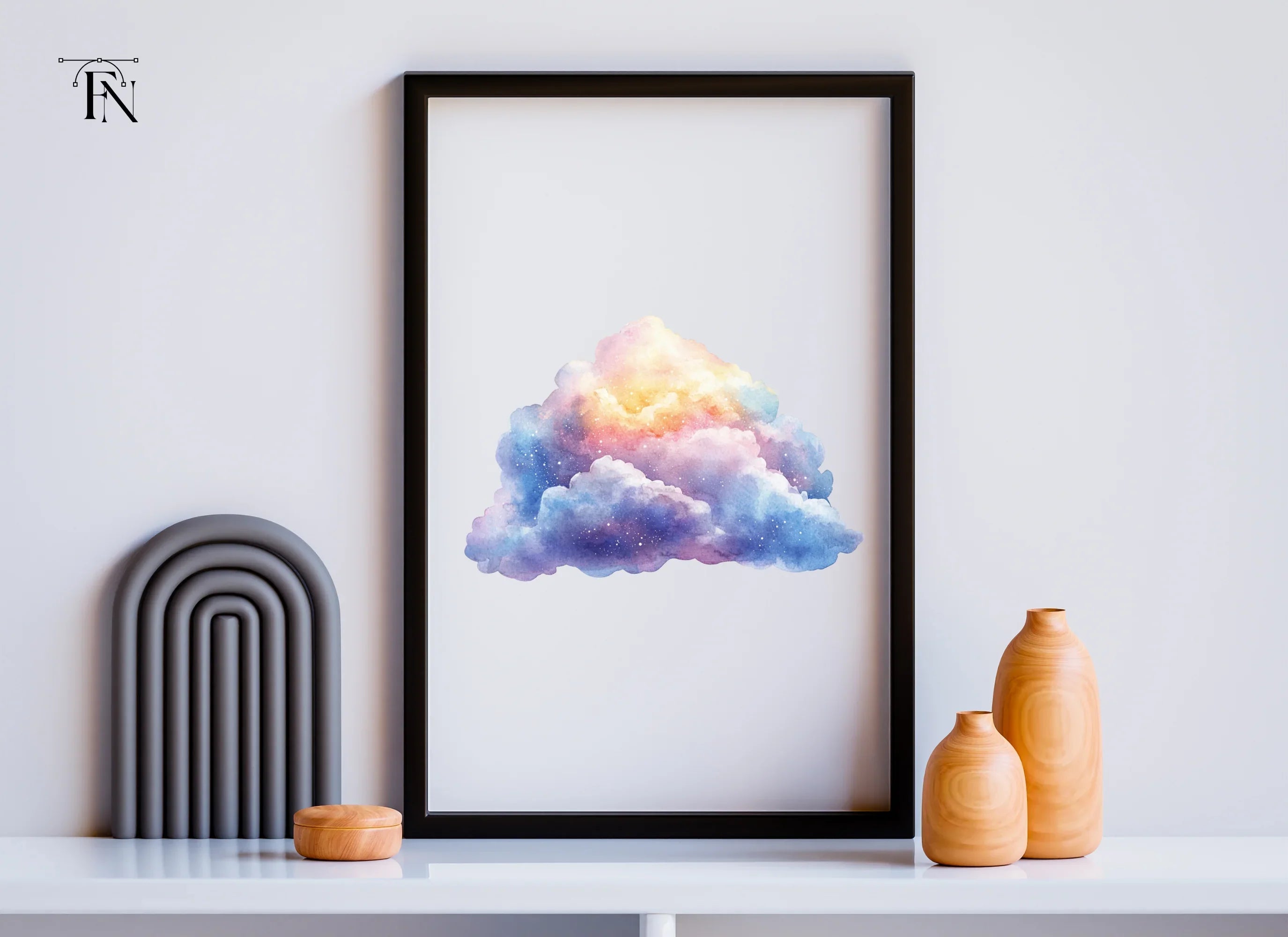 Galaxy Clouds Clipart Bundle