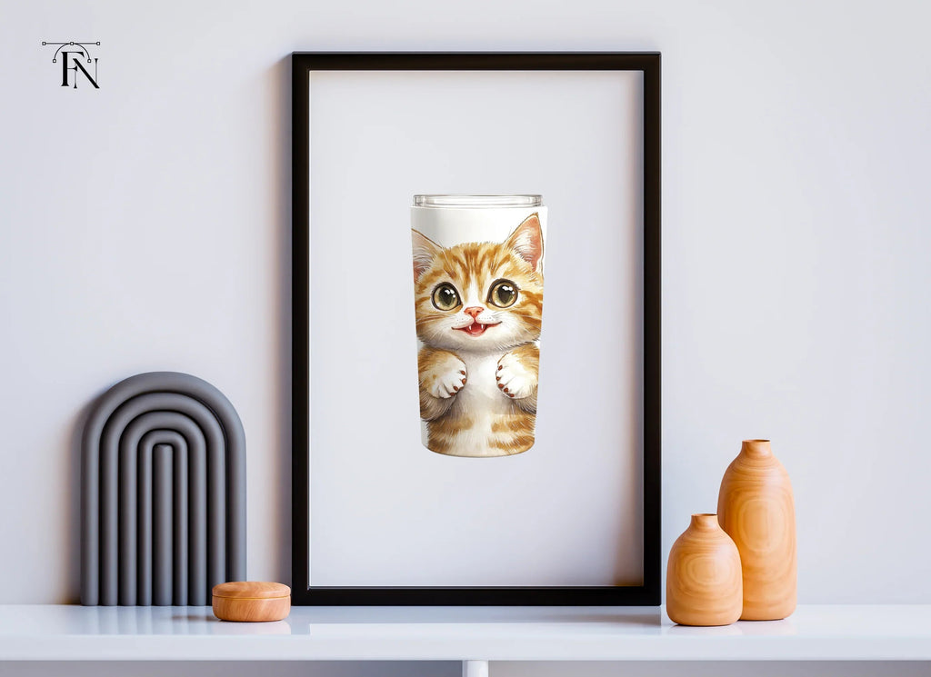 Cute Orange Tabby Kitten Clipart Bundle