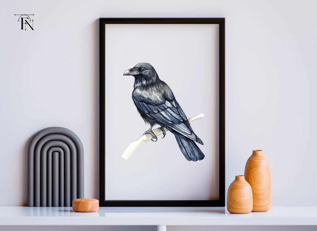 Black Raven Clipart Bundle