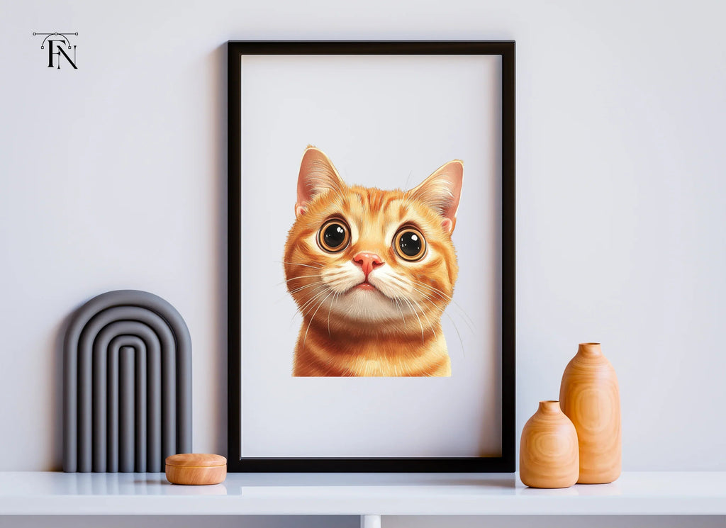 Orange Cat Faces Clipart Bundle