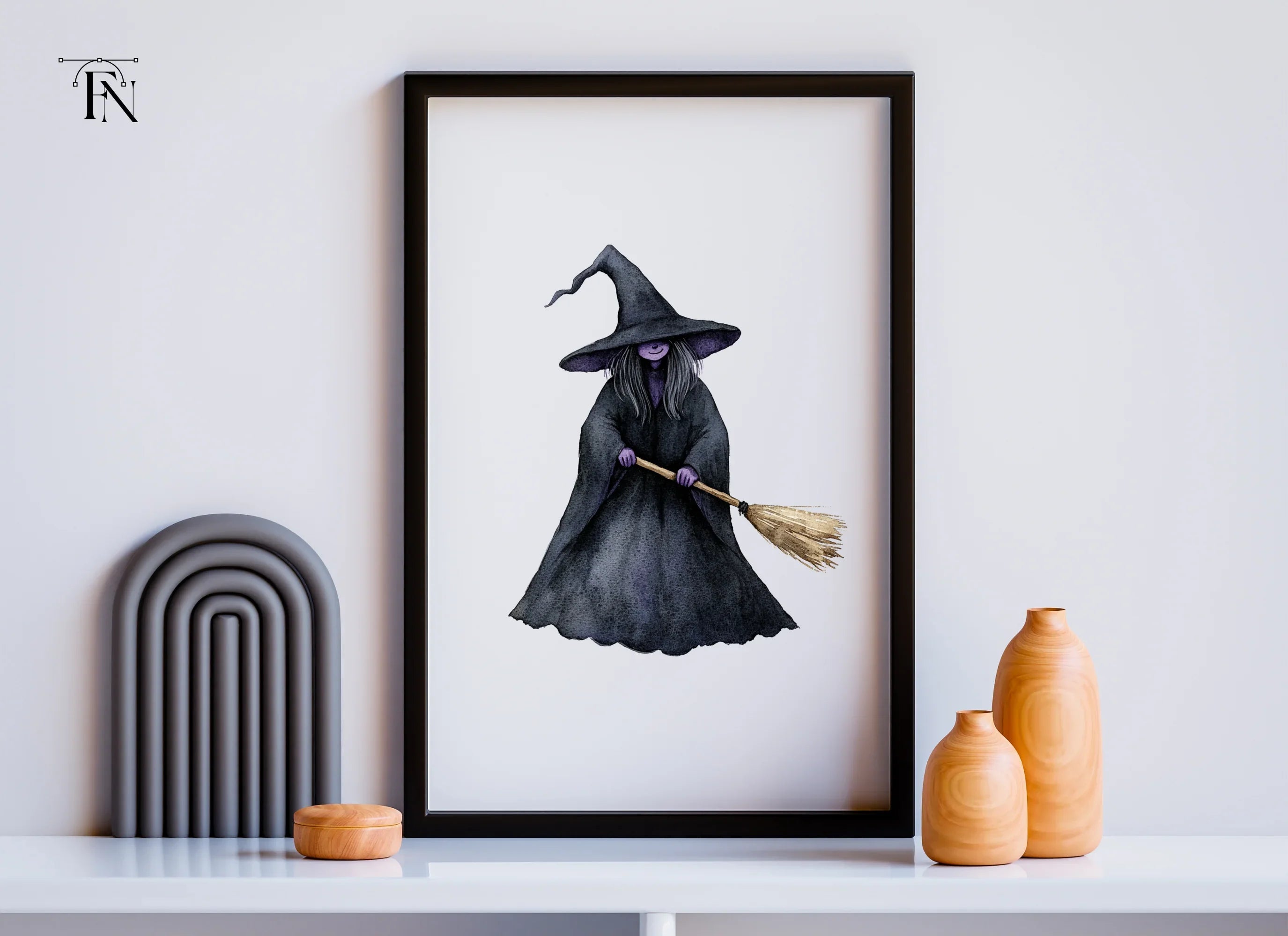 Cute Halloween Witch Clipart Bundle