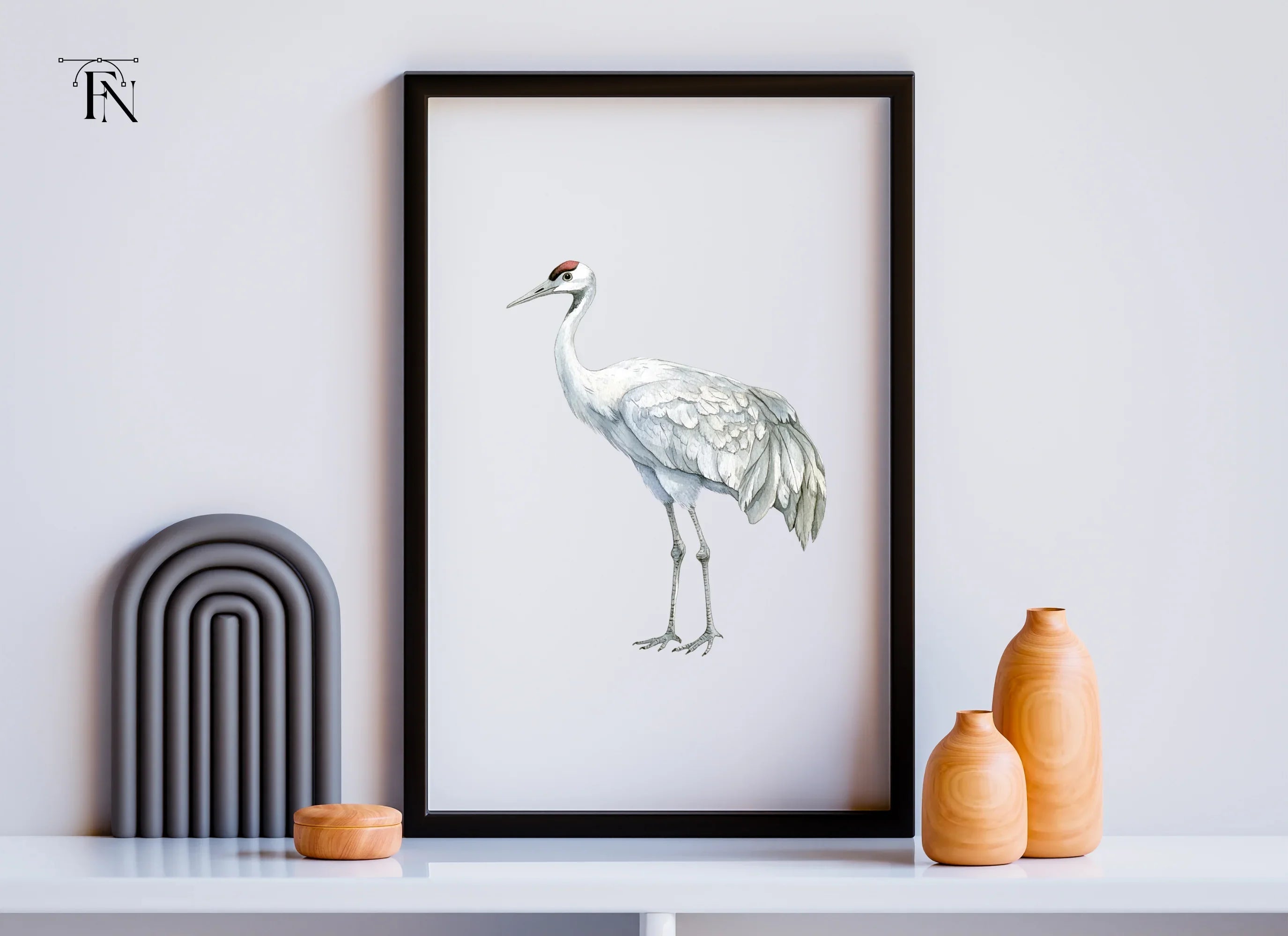 Majestic Crowned Cranes Clipart Bundle