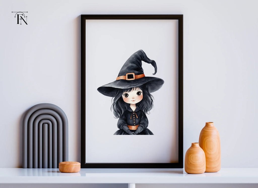 Cute Halloween Witch Clipart Bundle