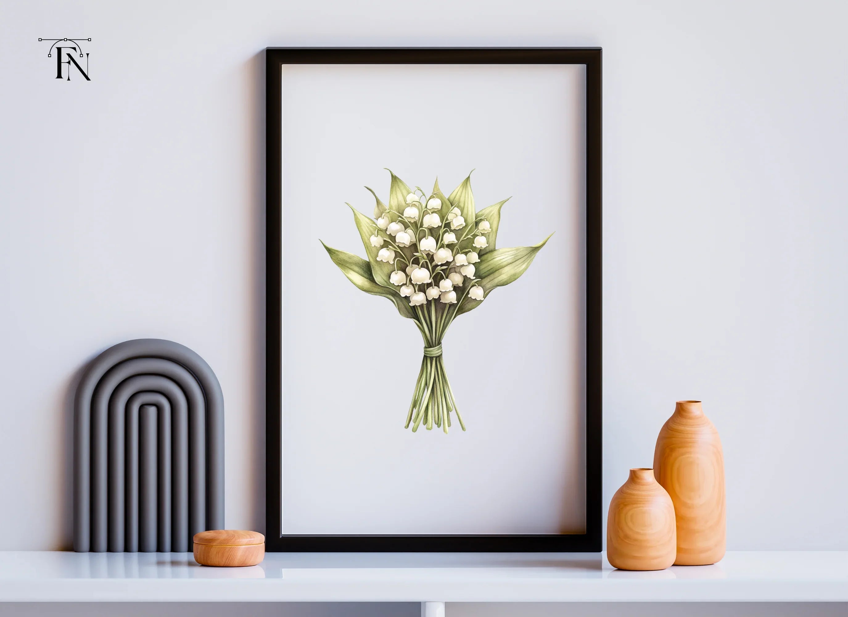 Lily of the Valley Bouquets Clipart Bundle