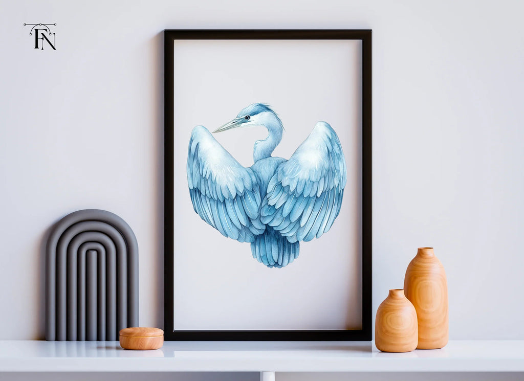 Graceful Blue Heron Clipart Bundle