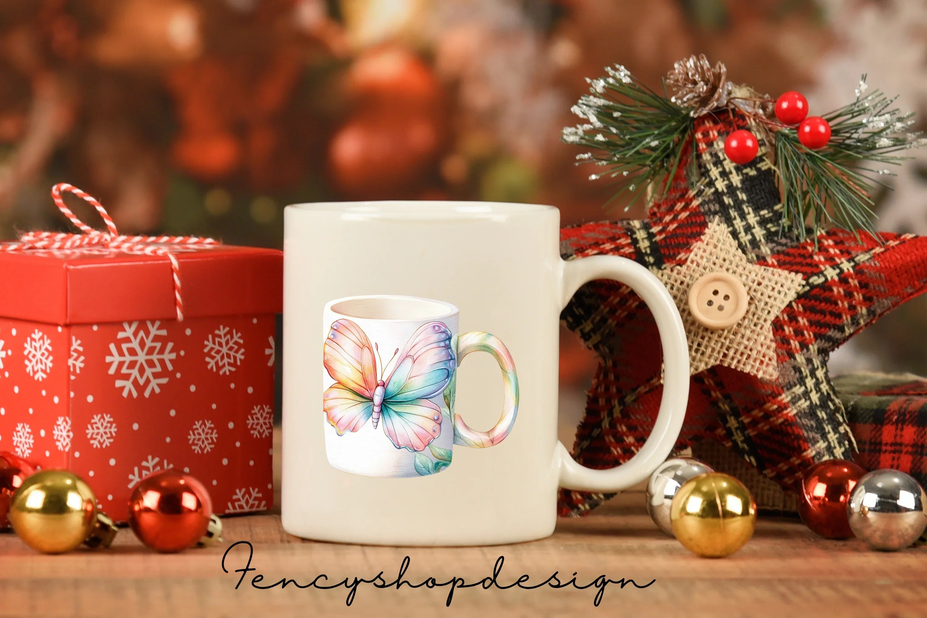 Butterfly Mugs Clipart Bundle