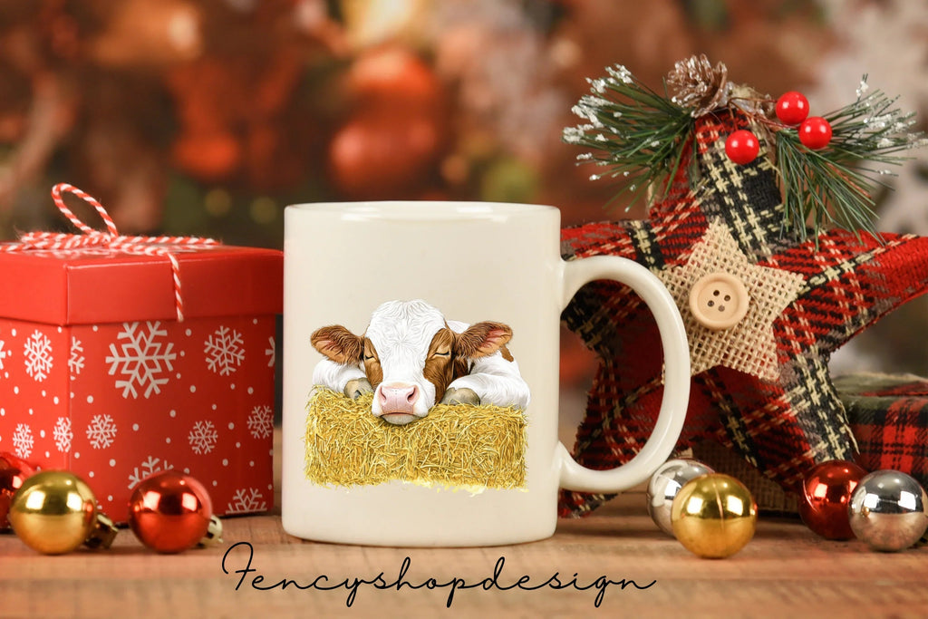 Adorable Baby Calf Farm Animal Clipart Bundle