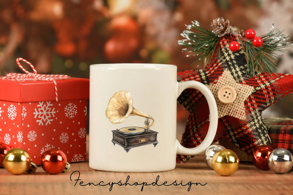 Vintage Gramophone Clipart Bundle