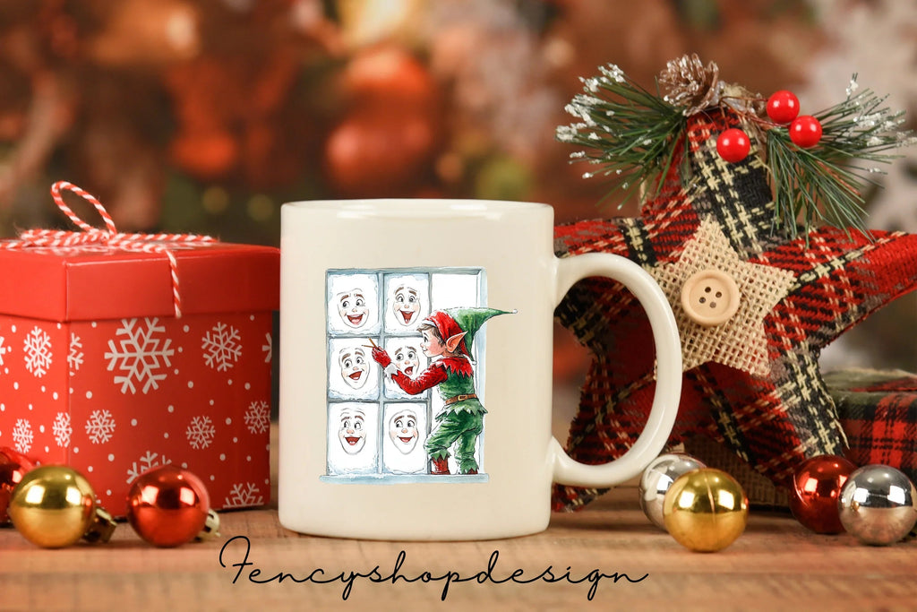 Festive Elf and Stocking Clipart Bundle