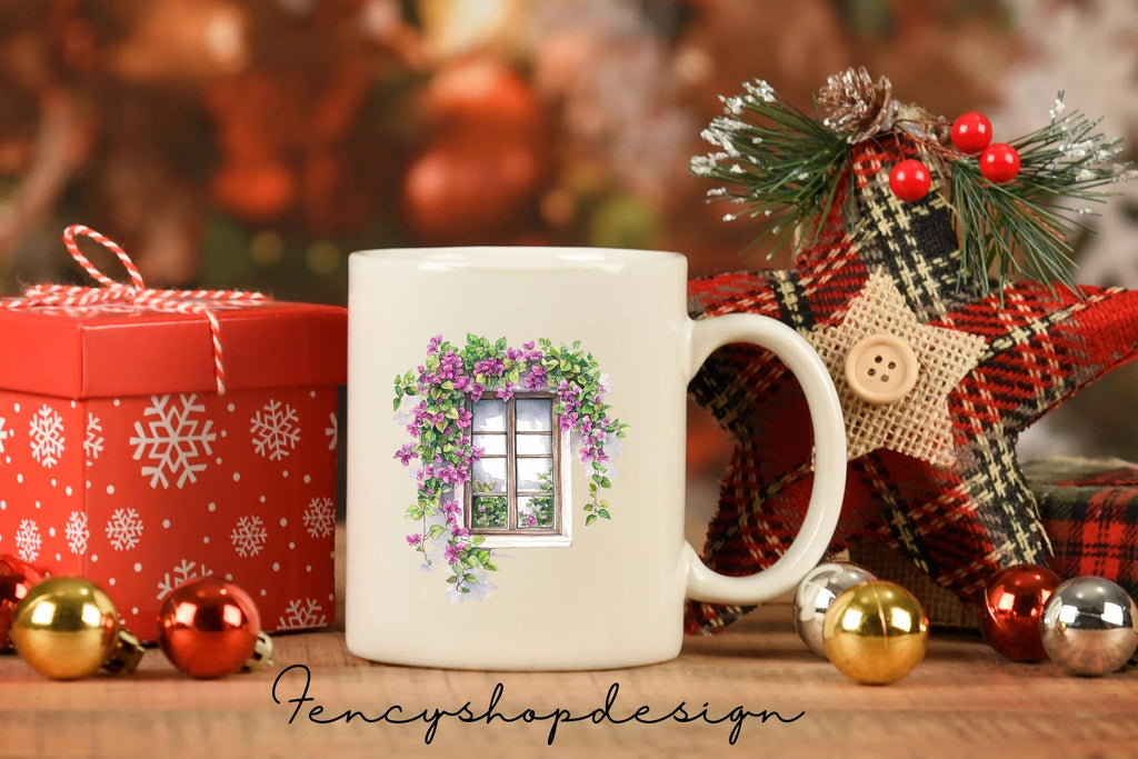 Bougainvillea Window Clipart Bundle