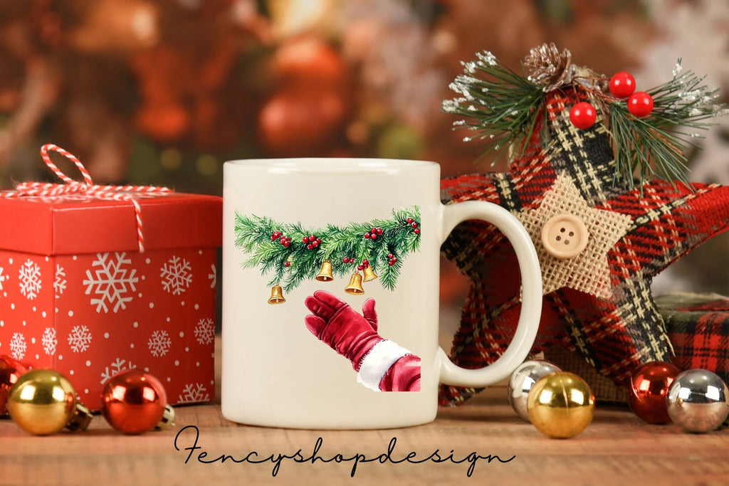 Jolly Santa Christmas Chimney Scenes Clipart Bundle