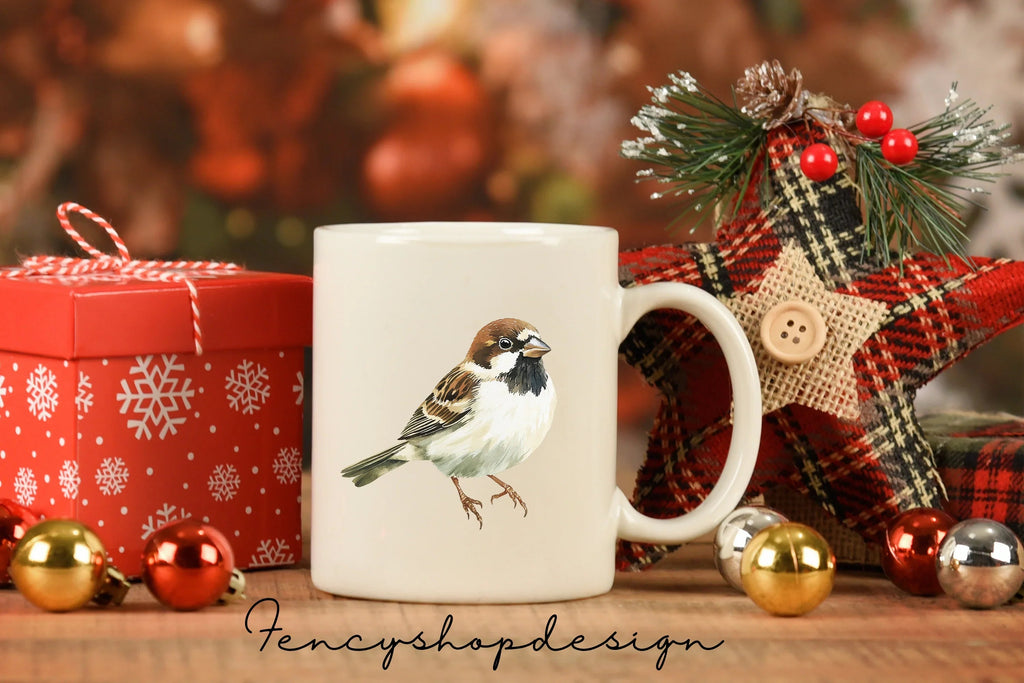 Charming Garden Sparrows Clipart Bundle