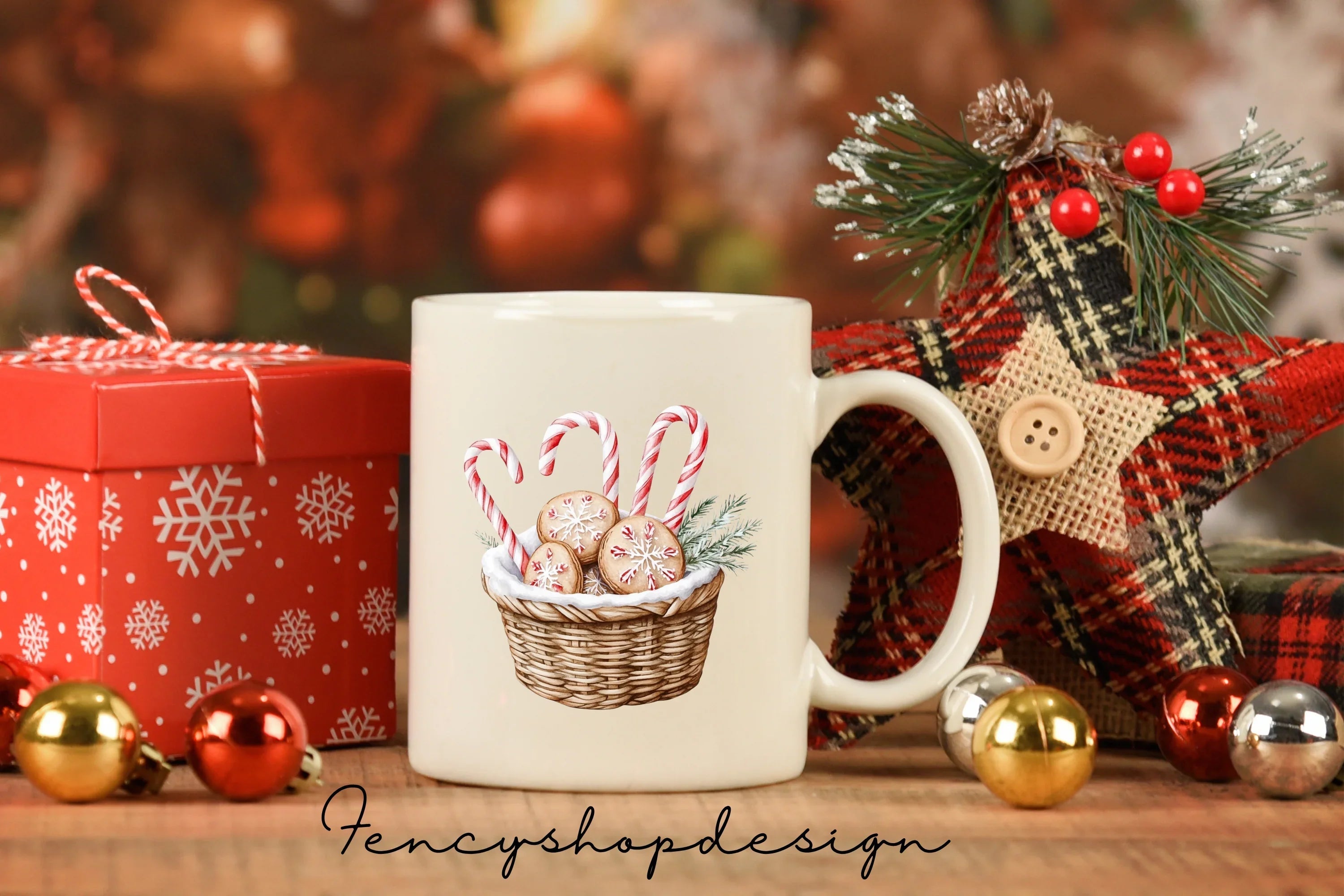Christmas Treats Baskets Clipart Bundle