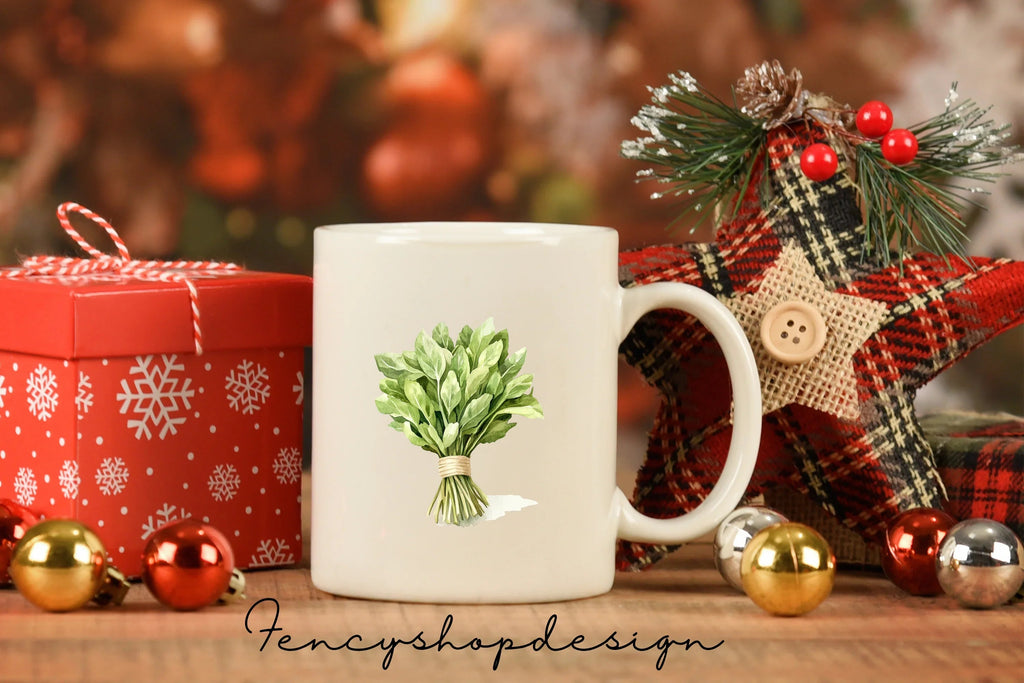 Fresh Herb Bouquets Clipart Bundle