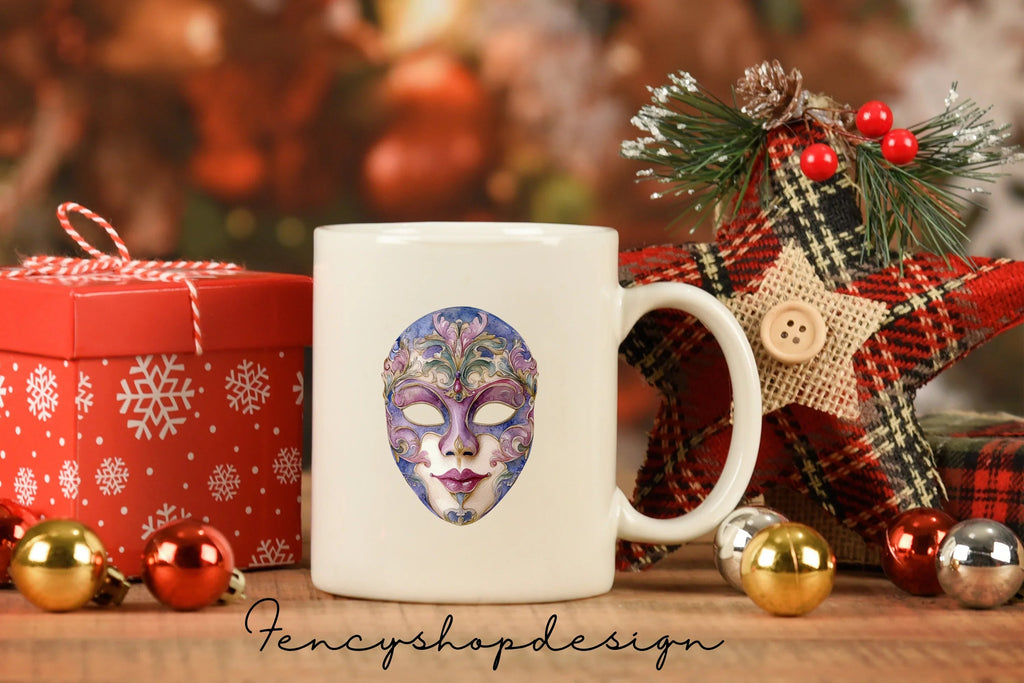 Elegant Venetian Masks Clipart Bundle