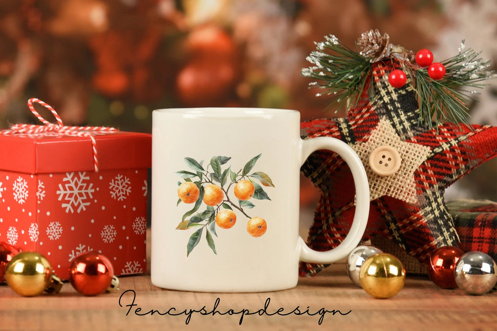 Citrus Fruits Blossoms Clipart Bundle