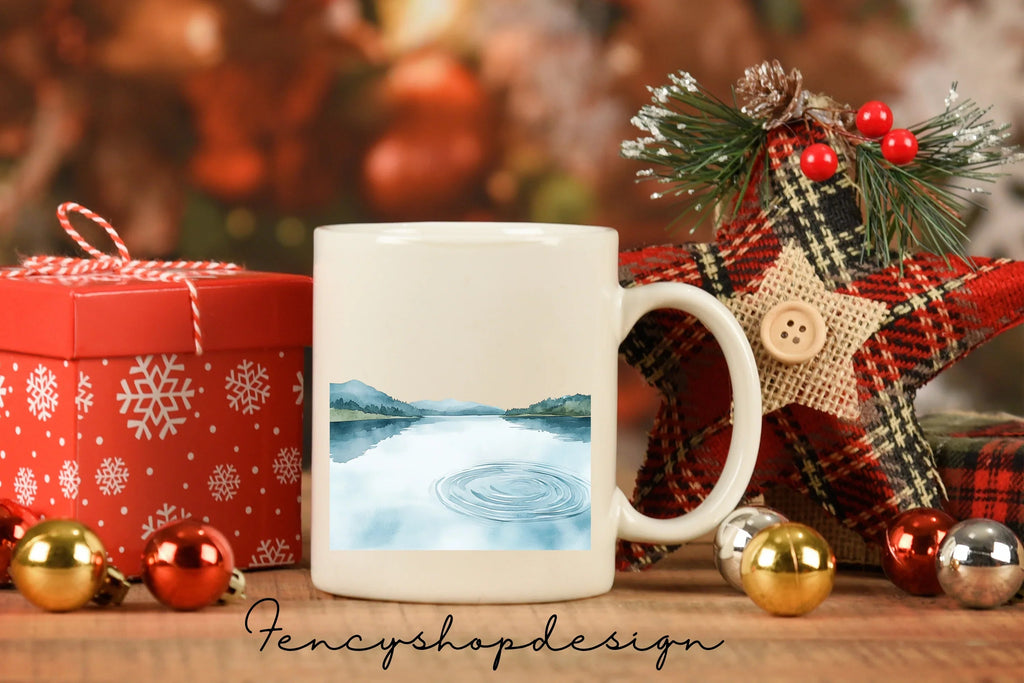 Serene Lake Landscape Clipart Bundle