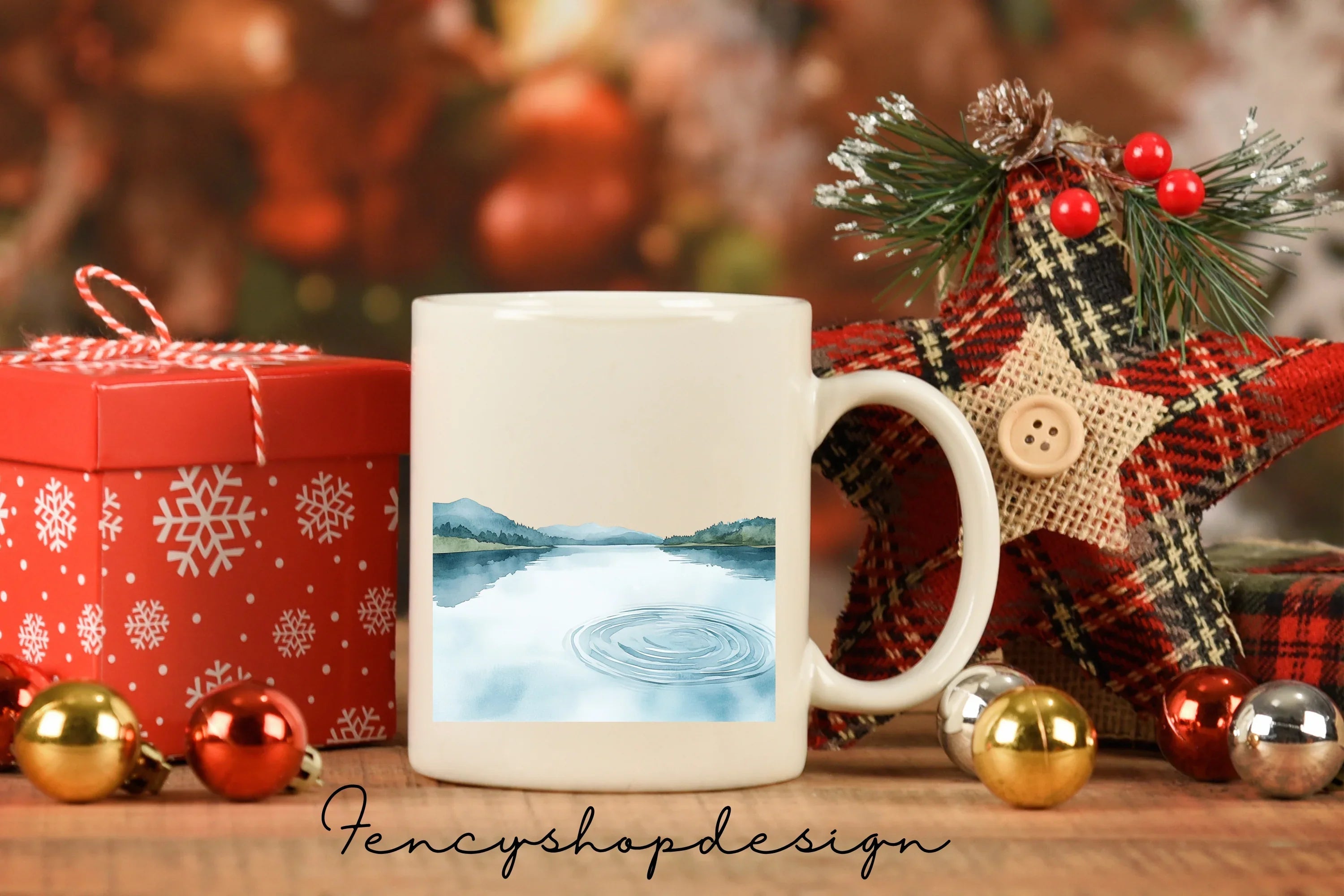 Serene Lake Landscape Clipart Bundle