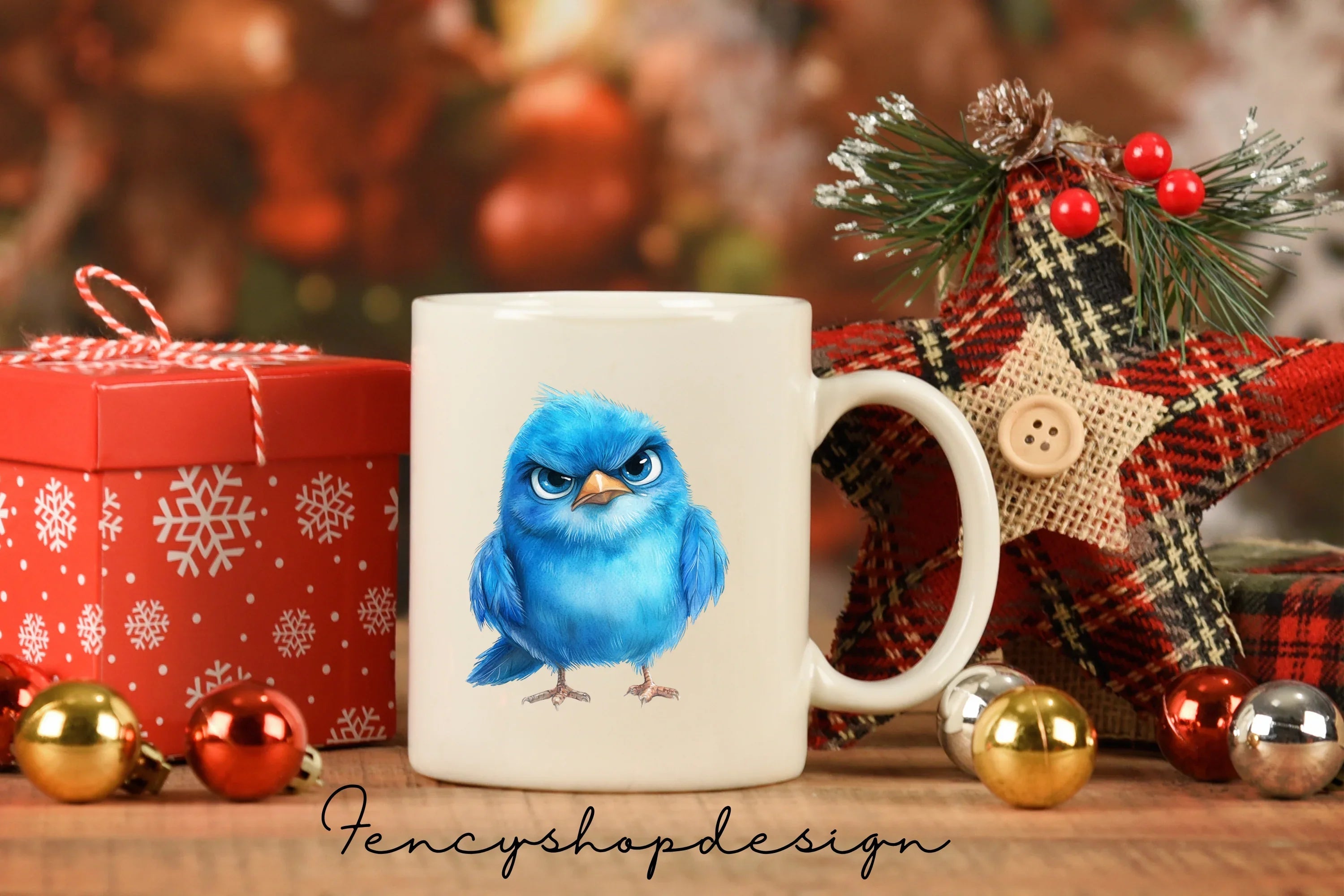 Angry Blue Birds Clipart Bundle