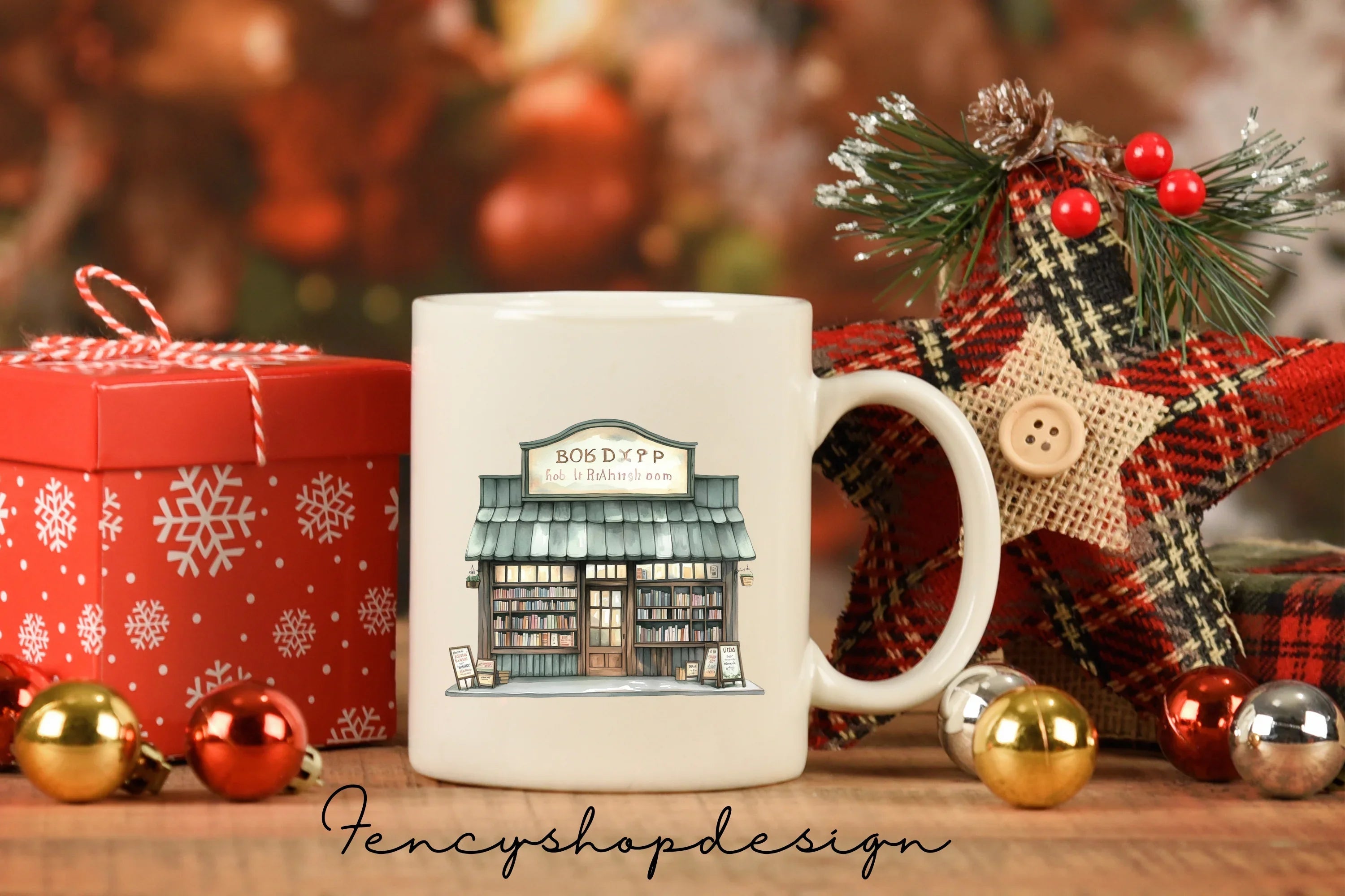 Vintage Bookshop Clipart Bundle