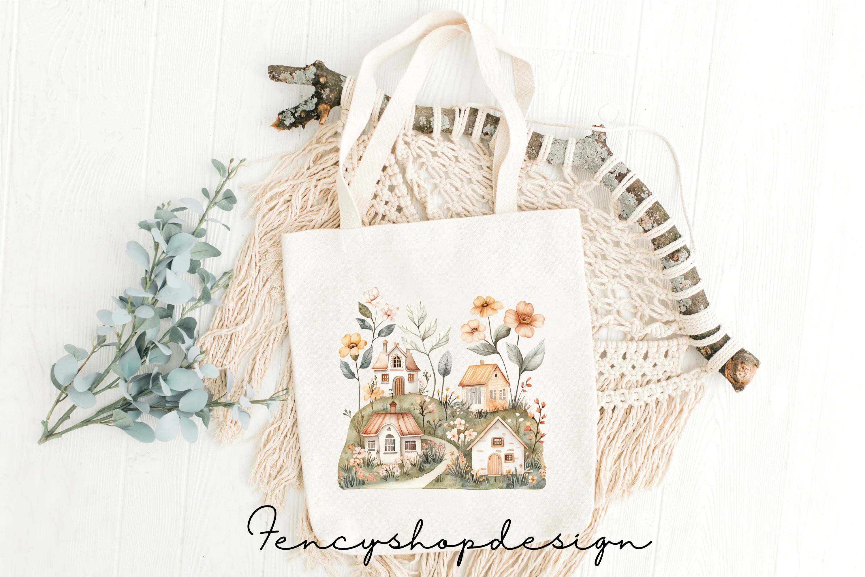 Whimsical Fantasy Houses Clipart Bundle