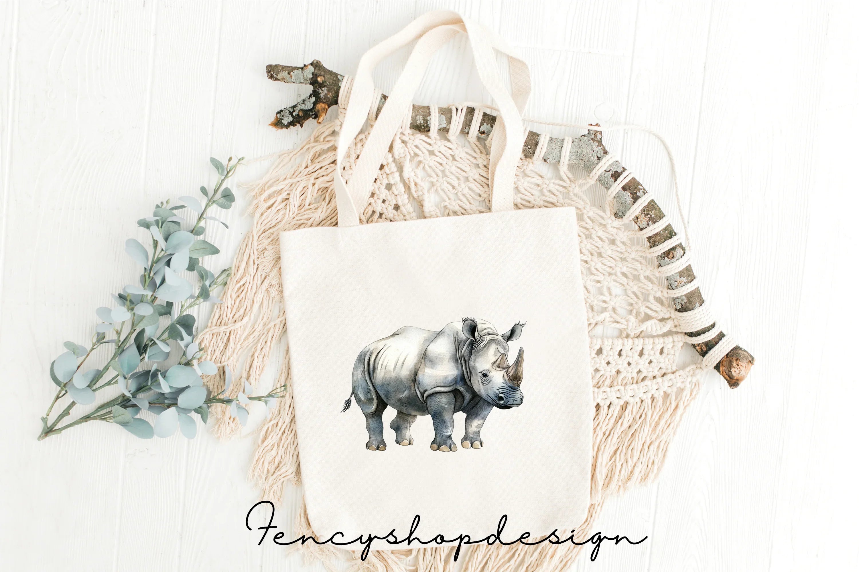 Rhinoceros Clipart Bundle