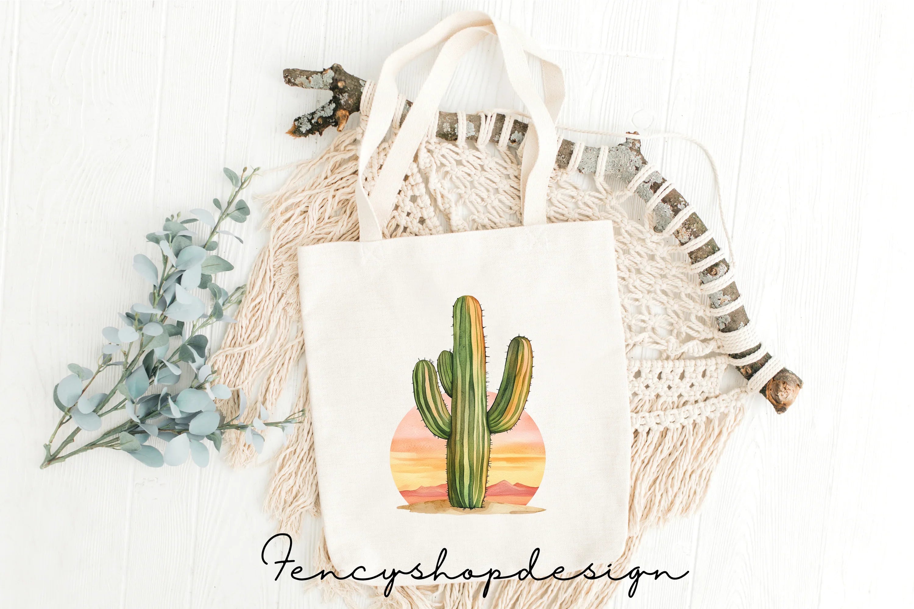Boho Cactus Clipart Bundle