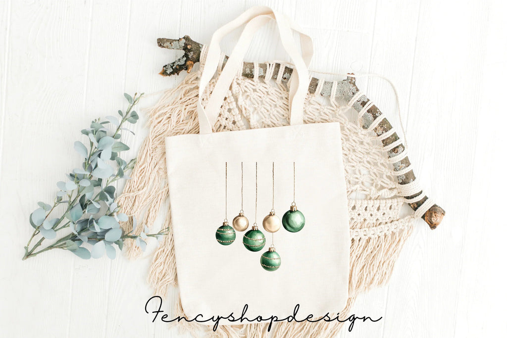 Festive Christmas Baubles Clipart Bundle