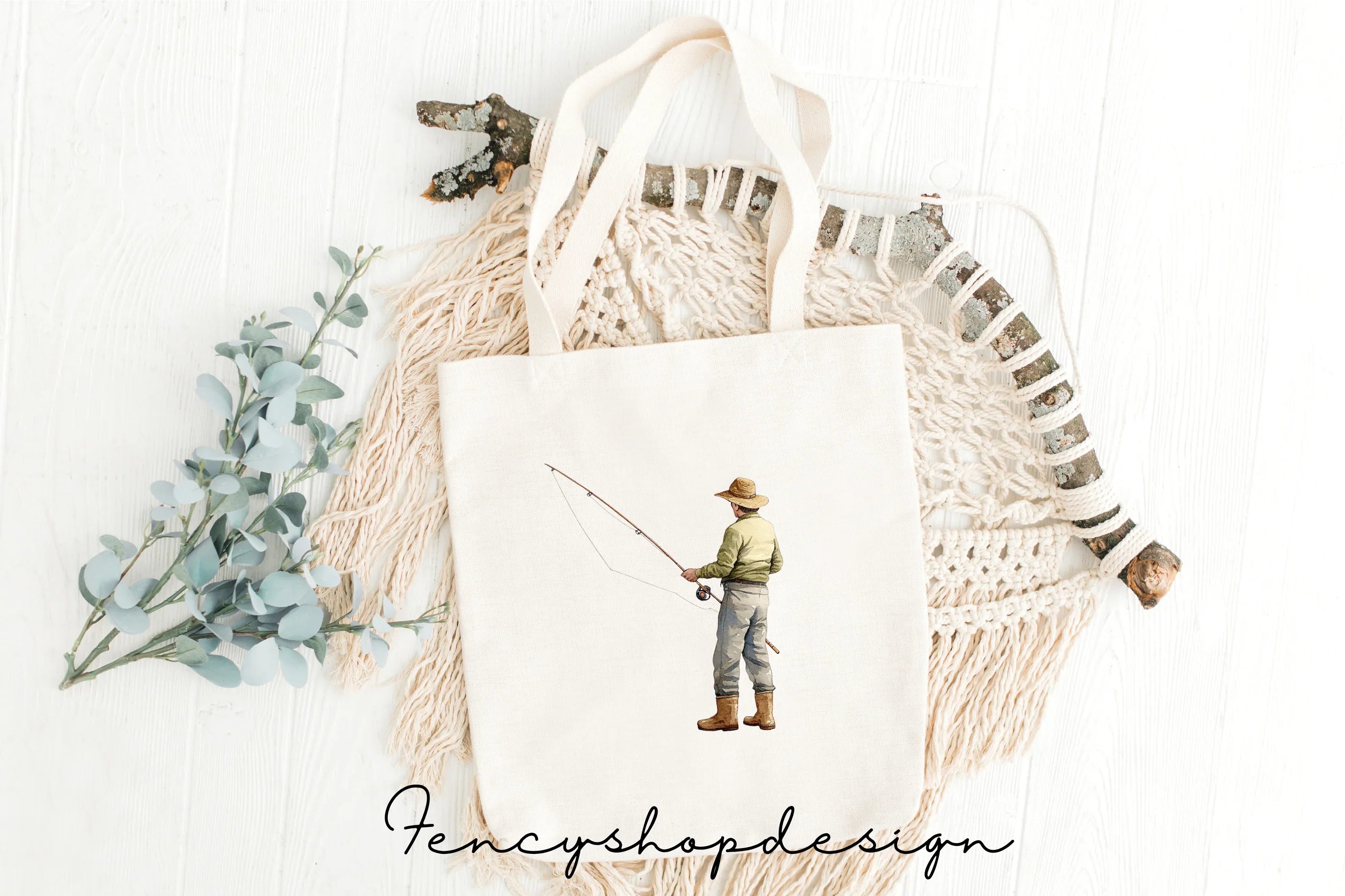 Fishing Men Clipart Bundle