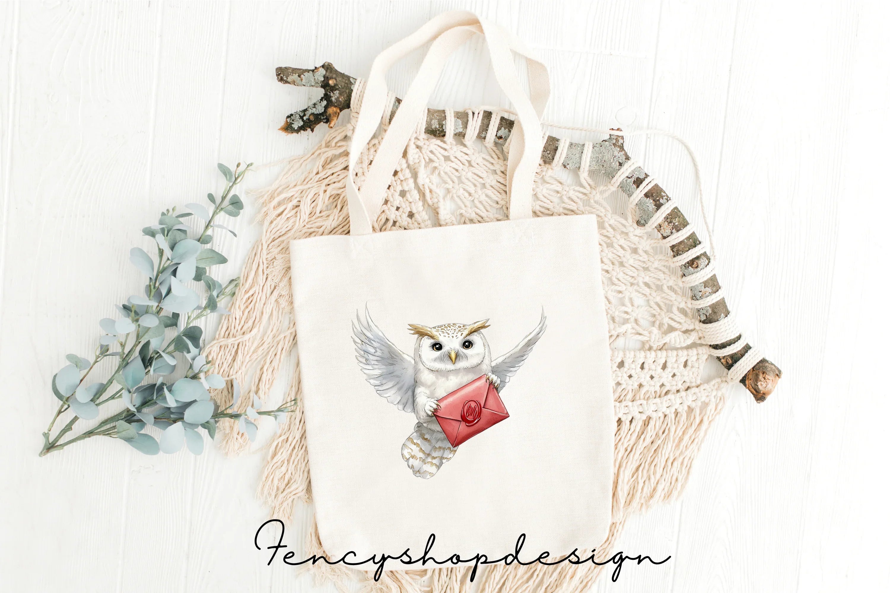 Christmas Owl Mail Clipart Bundle