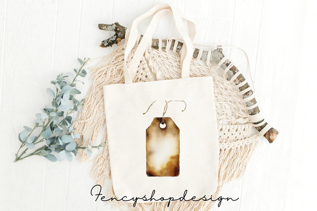 Rustic Vintage Tags Labels Clipart Bundle