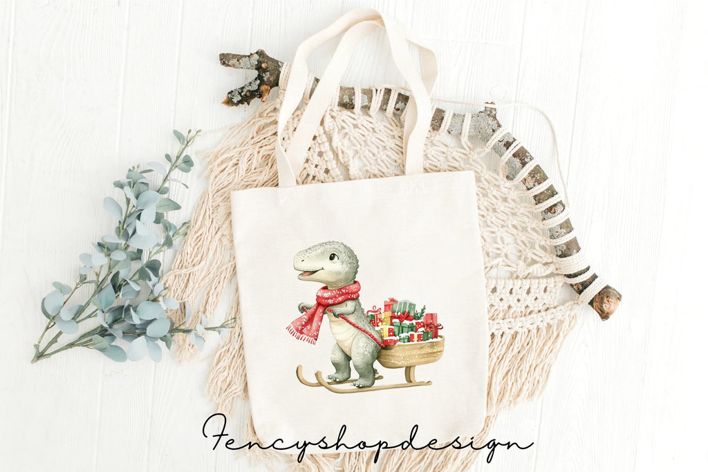 Christmas Dinosaurs Clipart Bundle