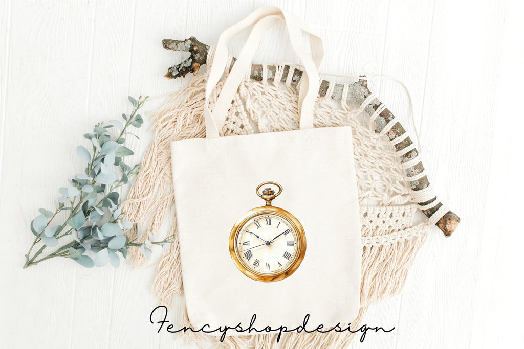 Vintage Pocket Watch Clipart Bundle